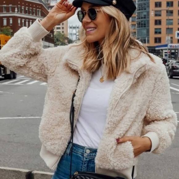 Zara Jackets & Blazers - Zara faux fur Sherpa zip up